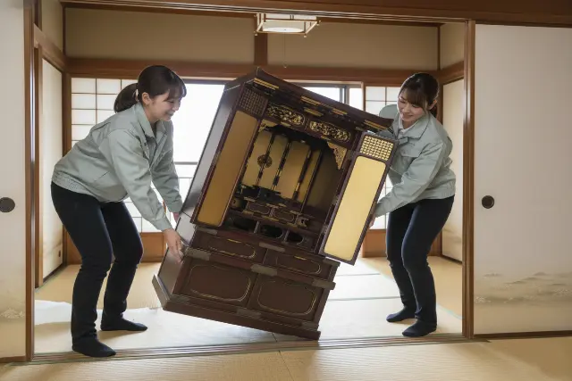 仏壇・神棚の搬出作業